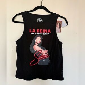 Selene Sport Black Tank Top with Red & White Graphic